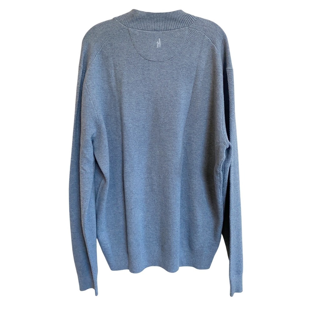 Merino Wool Cotton Cashmere Blend Johnnie-O XL Breeze 1/4 Zip Mock Neck Sweater - Picture 4 of 10